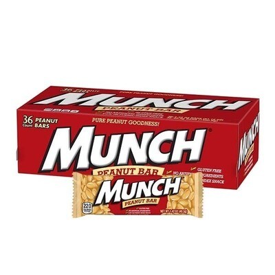 MUNCH PEANUT CHOCOLATE BOX BARS 36X1.42OZ