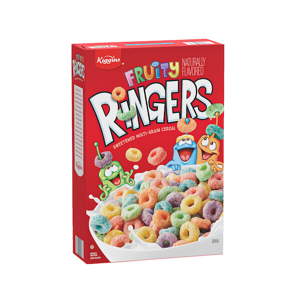 KIGGINS FRUITY RINGERS CEREAL 14X12.2OZ