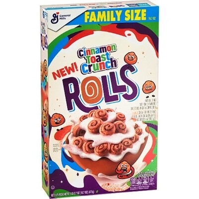 G-MILLS CINNAMON TOAST CRUNCH ROLLS CEREAL 10X16.7OZ