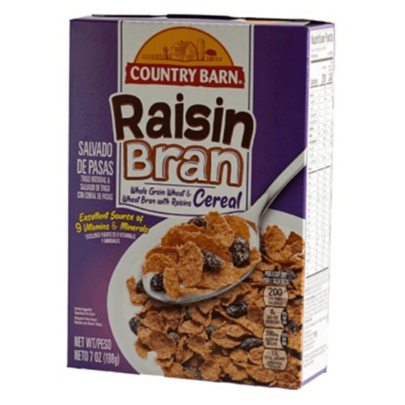 COUNTRY BARN RAISIN BRAN CEREAL 12X7OZ