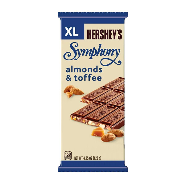 HERS. SYMPHONY ALMOND TOFFEE XL BAR 12X4.25OZ