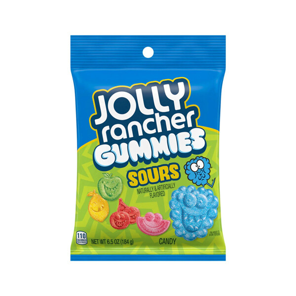 JOLLY RANCHER SOURS PEG 12X6.5OZ