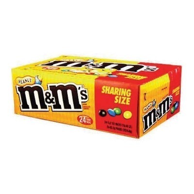 M&amp;M&#39;S PEANUT CHOCOLATE KING PACKS 24X3.27OZ