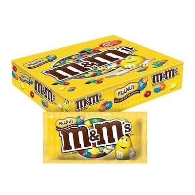 M&amp;M&#39;S PEANUT CHOCOLATE PACKS BOX 48X1.74OZ