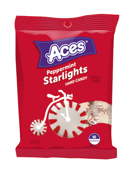 ACES PEPPERMINT STARLIGHT CANDY 10X8OZ