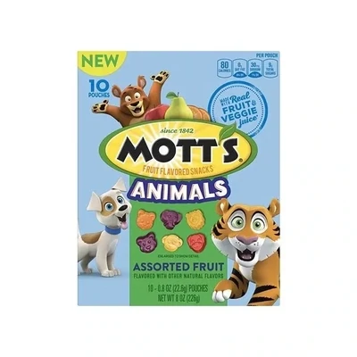 MOTT&#39;S ANIMAL FRUIT SNACKS 8X8OZ