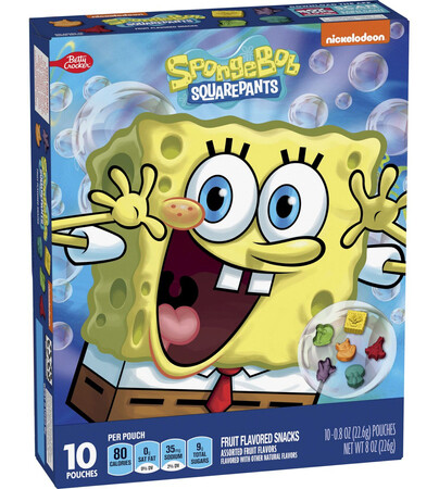 BETTY-CROCKER SPONG BOB FRUIT SNACKS 8X8OZ