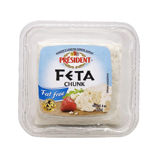 PRESIDENT FAT FREE FETA CHUNK 12/8 OZ.(07776)
