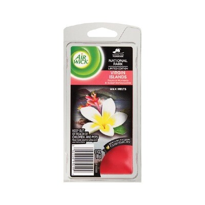 D-AIRWICK WAX MELTS VIRGIN ISLANDS TROP PLUM &amp; SWT HONEYSUCKLE 8X3.1OZ