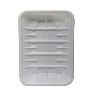 PLASTIC FOOD TRAY WHITE 193*126*20MM 2000&#39;s