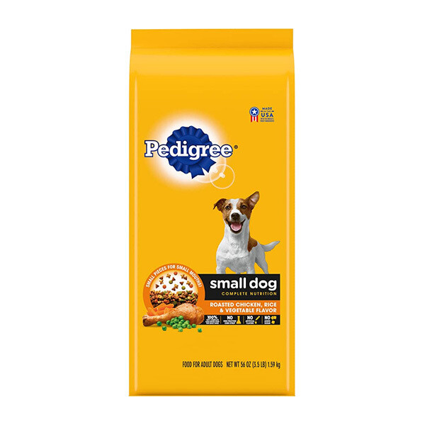 PEDIGREE SMALL BREED CHICKEN &amp; VEGE. DOG FOOD 4X3.5#