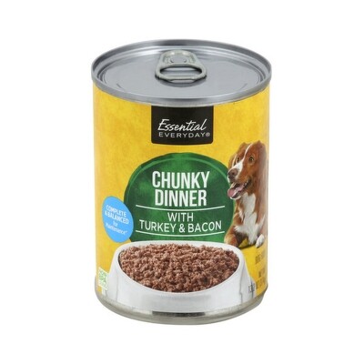 ESSENTIAL-DAY TURKEY BACON DOG FOOD 12X13.2OZ