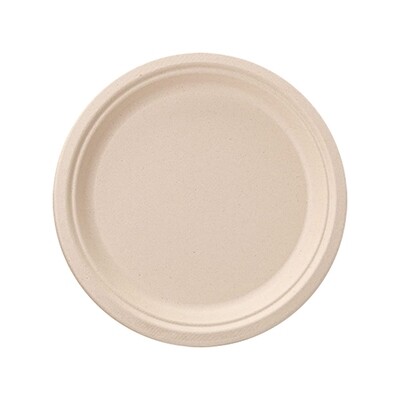 BIODEGRADABLE 9&quot; FOOD PLATES 20X50CT