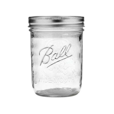 BALL 16OZ FOOD JARS WIDE MOUTH 12X1CT