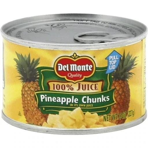 D-M PINEAPPLE SLICES IN 100% JUICE 12X8OZ