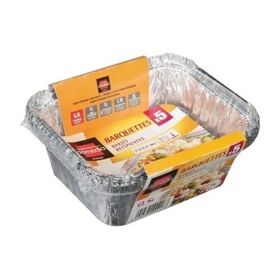 DOMEDIA BARQUETTES EN ALUMINIUM 0.5L 36X5CT