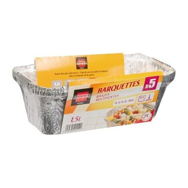 DOMEDIA BARQUETTES EN ALUMINIUM 1.5L 16X5CT