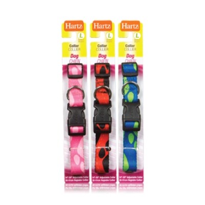 HARTZ COLLAR 19-22 BLK/RED/BLU 6X1CT