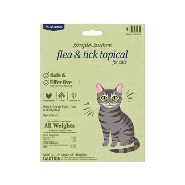 PET ARMOR SIMPLE SOURCE F&amp;T TOPICAL FOR CATS 3X4CT
