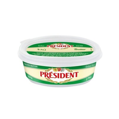 PRESIDENT LIGHT SALTED BUTTER TUB  12/250 GR (390131)  07/21/25
