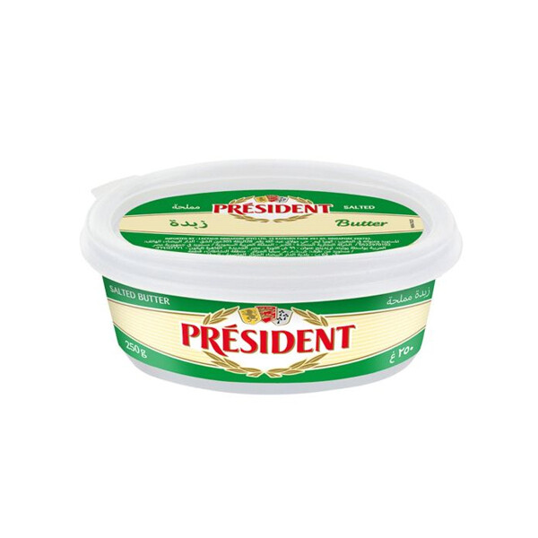 PRESIDENT LIGHT SALTED BUTTER TUB  12/250 GR (390131)  12/08/25