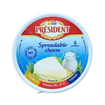 PRESIDENT SPREADABLE CHEESE 8 PORTIONS 24/140 GR (980186) 57853  08/18/2025