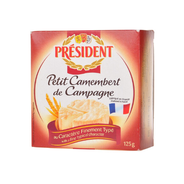 PRESIDENT PETIT CAMEMBERT DE CAMPAGNE 48/125 GR (090184)  10/15/25