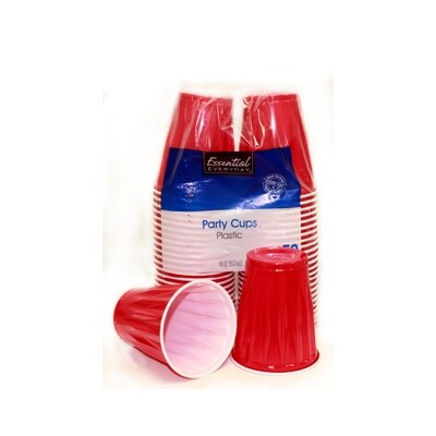 D-ESSENTIAL-DAY 18OZ RED PARTY CUPS 12X50CT
