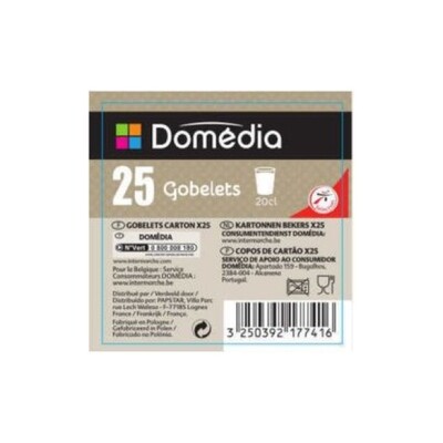 DOMEDIA GOB DOUBLE PAROI 25X20CL