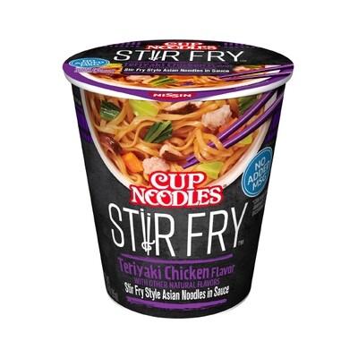 NISSIN CUP NOODLES STIR FRY TERIYAKI CHICKEN 6X3OZ