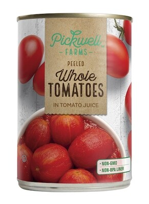 PICKWELL FARMS WHOLE PEELED TOMATOES 12X15OZ