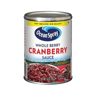 OCEAN SPRAY WHOLE BERRY CRANBERRY SAUCE 24X14OZ
