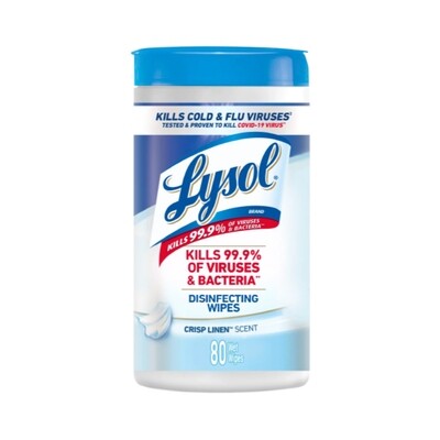 LYSOL CRISP LINEN SCENT WIPES (C) 6X80CT