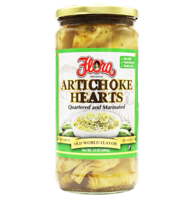 FLORA ARTICHOKE HEARTS MARINATED QUARTERED 6X24OZ