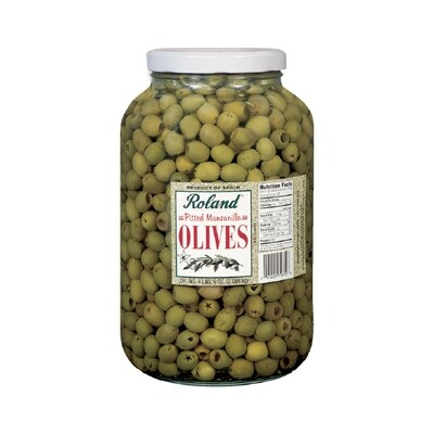 ROLAND PITTED GREEN OLIVES 4X1GAL