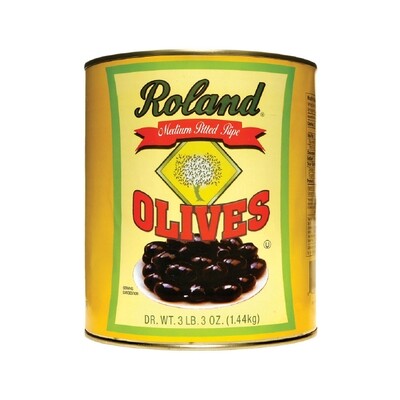 ROLAND MEDIUM PITTED RIPE OLIVES 6X10#
