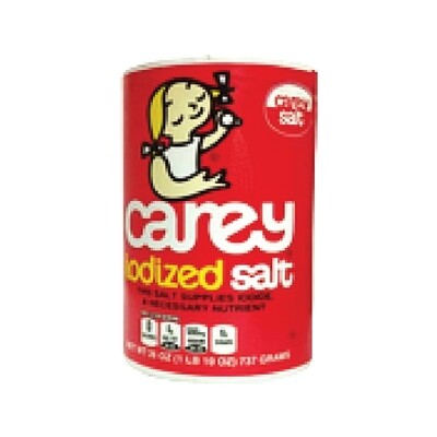 CAREY IODIZED SALT 24X26OZ