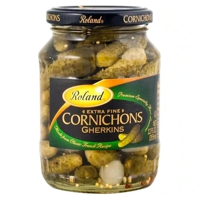 ROLAND TINY CORNICHONS JARS 12X24OZ