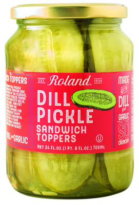ROLAND SANDWICH DILL TOPPERS 12X24OZ