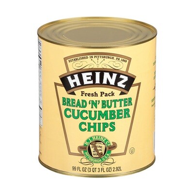 HEINZ BREAD&#39;N&#39;BUTTER SLICE PICKLES 6X10#
