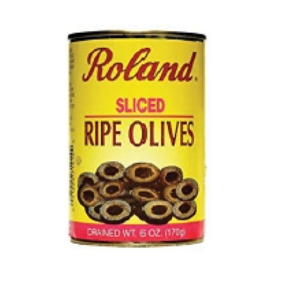 ROLAND SLICED OLIVES RIPE 12X15OZ