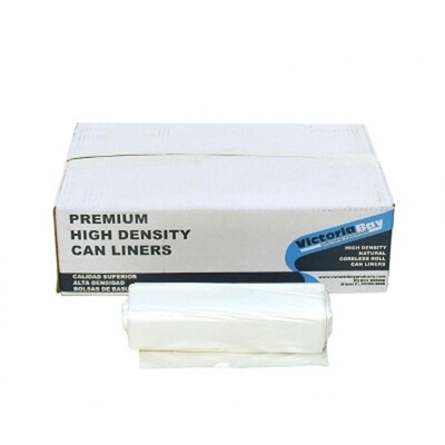 VIC. BAY CAN LINER WHITE 60GAL 4X25CT (VB3858XHW)