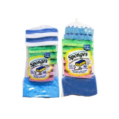BETTER VALUE SPONGE 8X10CT