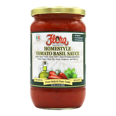 FLORA TOMATO BASIL - HOMESTYLE SAUCE 6X24OZ