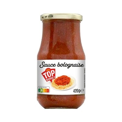 TOP BUDGET SAUCE BOLOGNAISE 12X420G (053097)
