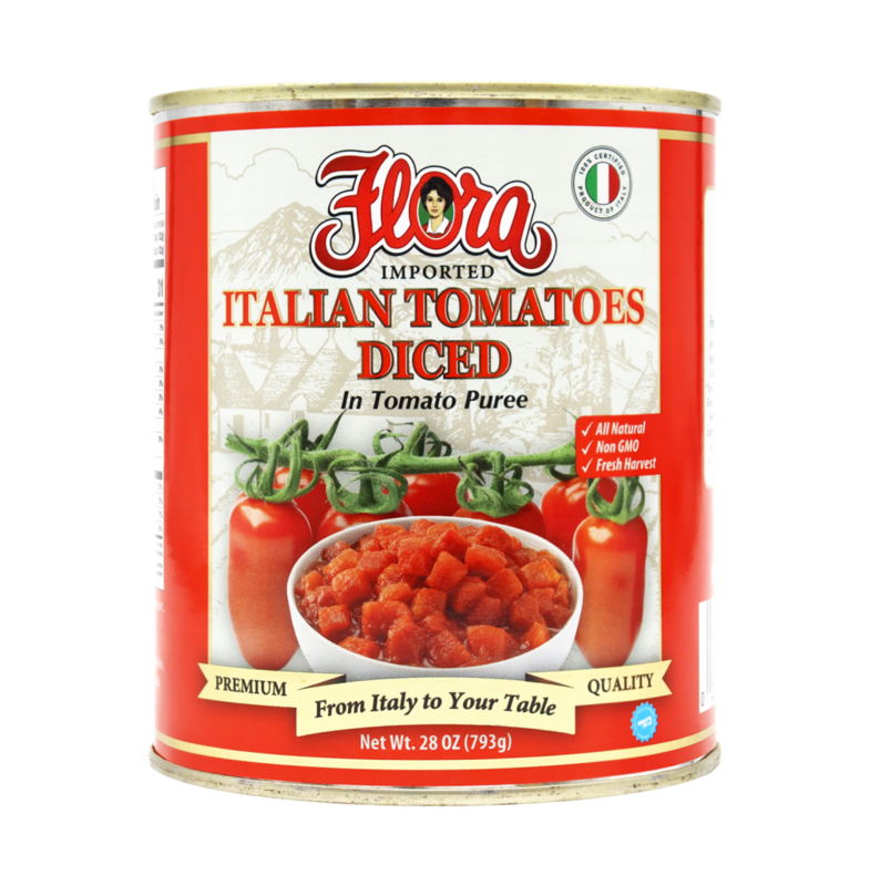 FLORA TOMATOES DICED ITALIAN 12X28OZ