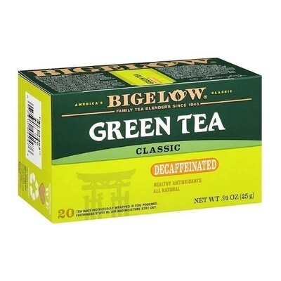 BIGELOW GREEN TEA DECAF 6X20CT