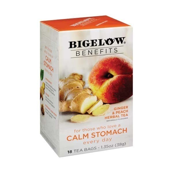 BIGELOW BENEFITS GINGER PEACH TEA 6X18CT