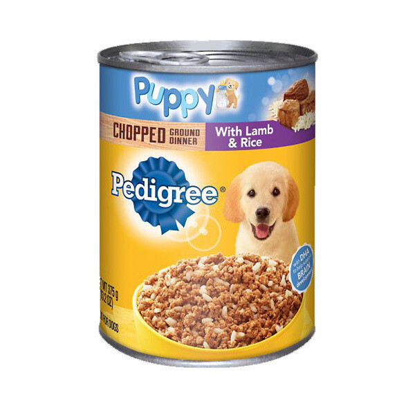 PEDIGREE PUPPY CHOPPED DINNER W/ LAMB &amp; RICE 12X13.2OZ