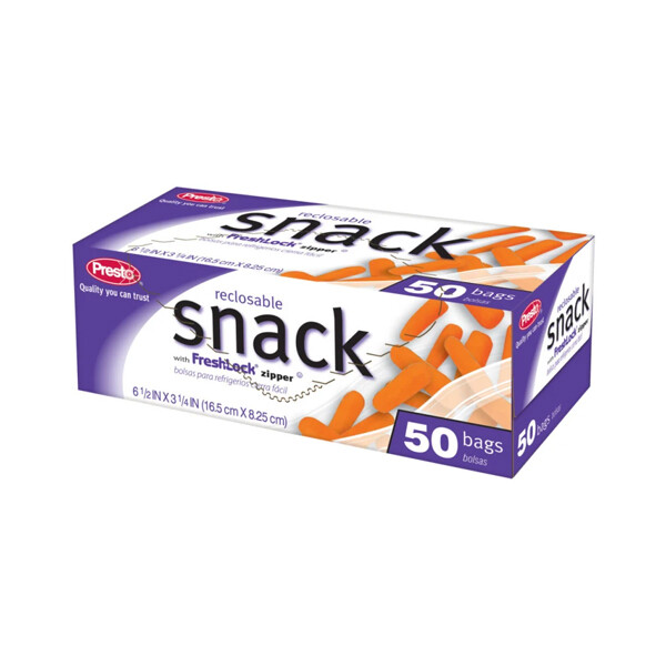 LIFE GOODS RECLOSABLE SNACK BAGS 12X50CT